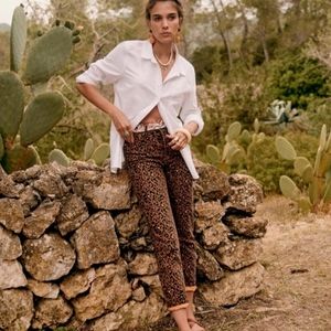 Sezane brut sexy leopard print jeans